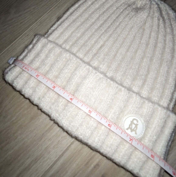 Steve Madden NWOT beanie winter hat ivory cream knit - Picture 7 of 9